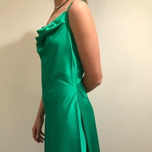 Silky Green Dress